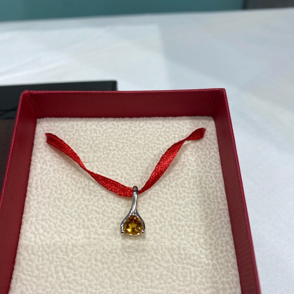 ANGARA CITRINE SILVER PEDANT - Picture 3 of 4
